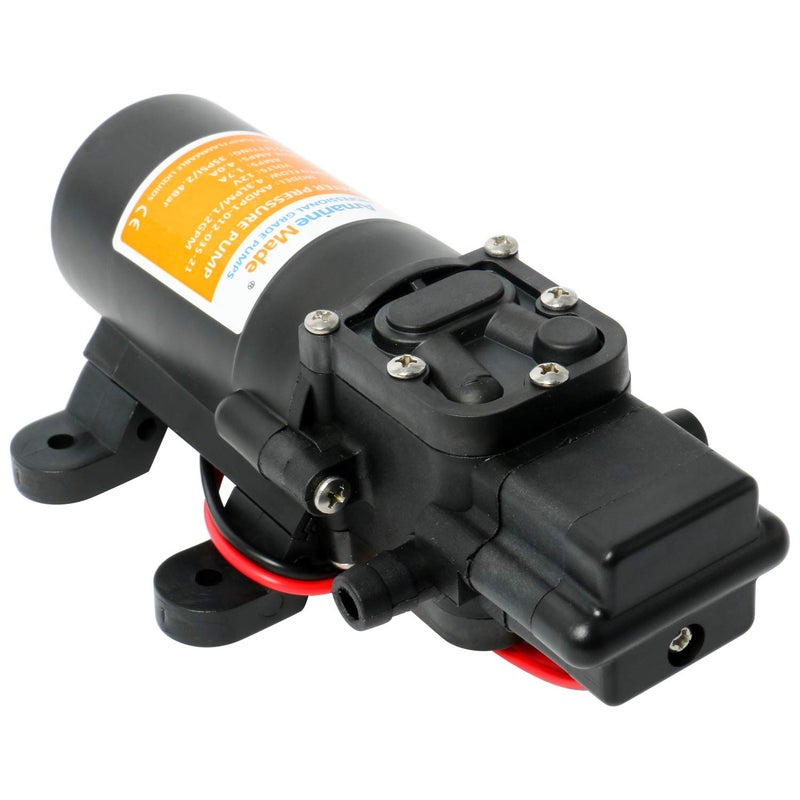 Amarine Made Fresh Water Pump Self Priming Sprayer Pump Water Pressure Pump 12V DC 1.2 GPM 35 PSI Diaphragm Pump for Caravan RV Marine Fishing Boat - Image 3